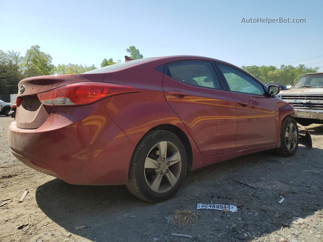 2011 Hyundai Elantra Gls Red vin: KMHDH4AE9BU094818