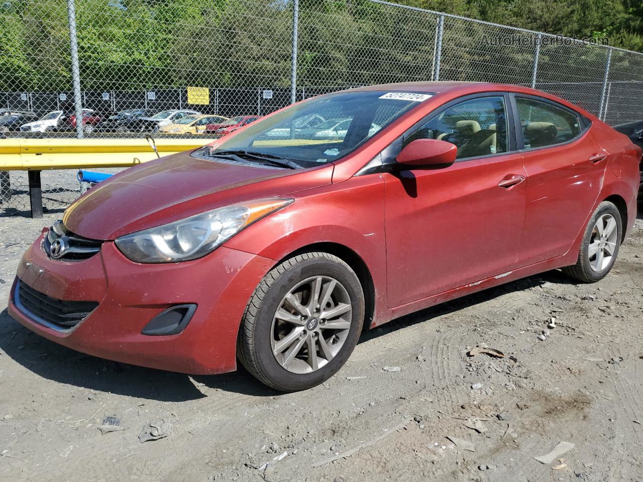 2011 Hyundai Elantra Gls Red vin: KMHDH4AE9BU094818