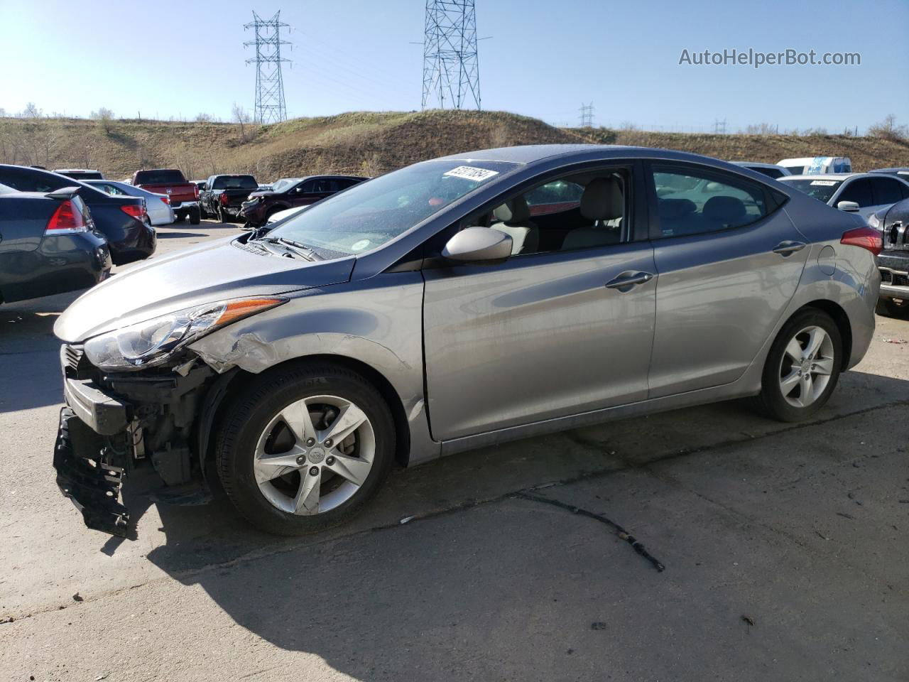 2011 Hyundai Elantra Gls Gray vin: KMHDH4AE9BU112475