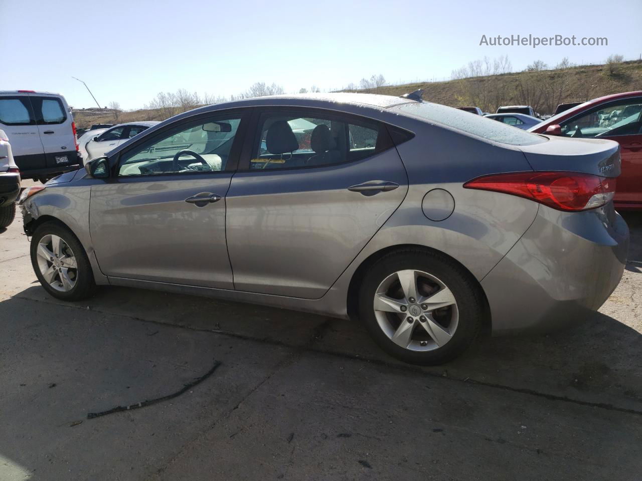 2011 Hyundai Elantra Gls Gray vin: KMHDH4AE9BU112475