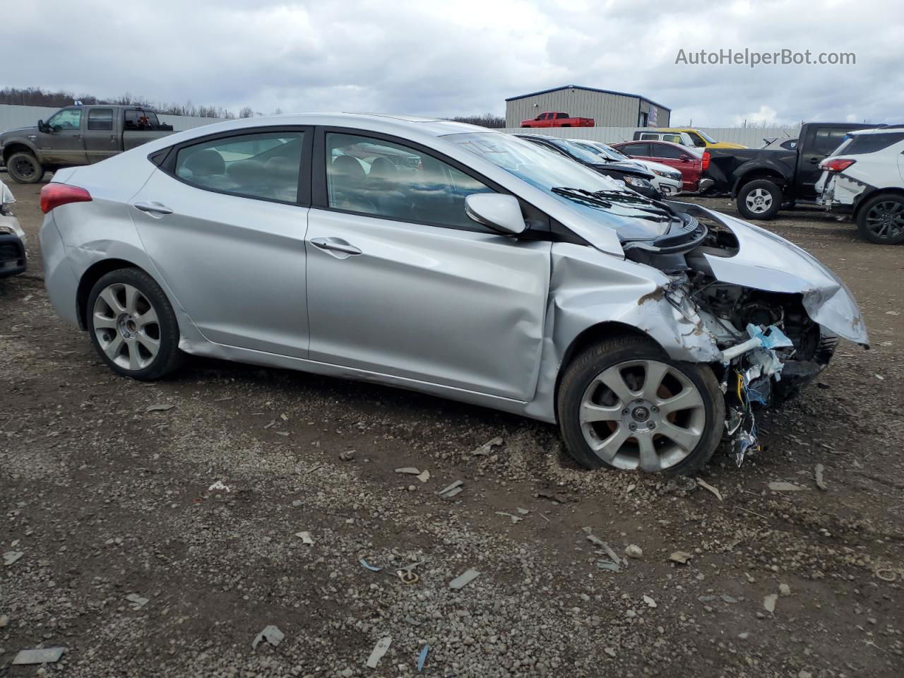 2011 Hyundai Elantra Gls Silver vin: KMHDH4AE9BU137991