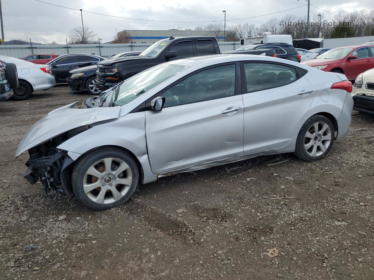 2011 Hyundai Elantra Gls Silver vin: KMHDH4AE9BU137991