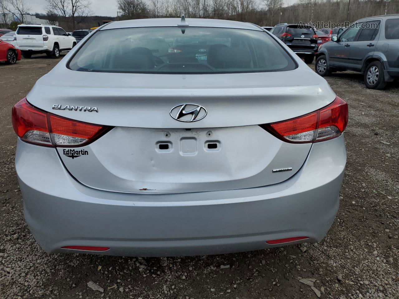 2011 Hyundai Elantra Gls Silver vin: KMHDH4AE9BU137991