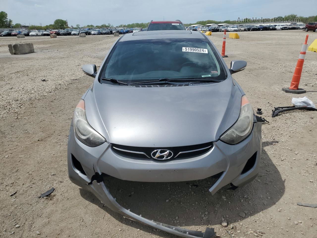 2011 Hyundai Elantra Gls Gray vin: KMHDH4AE9BU147890