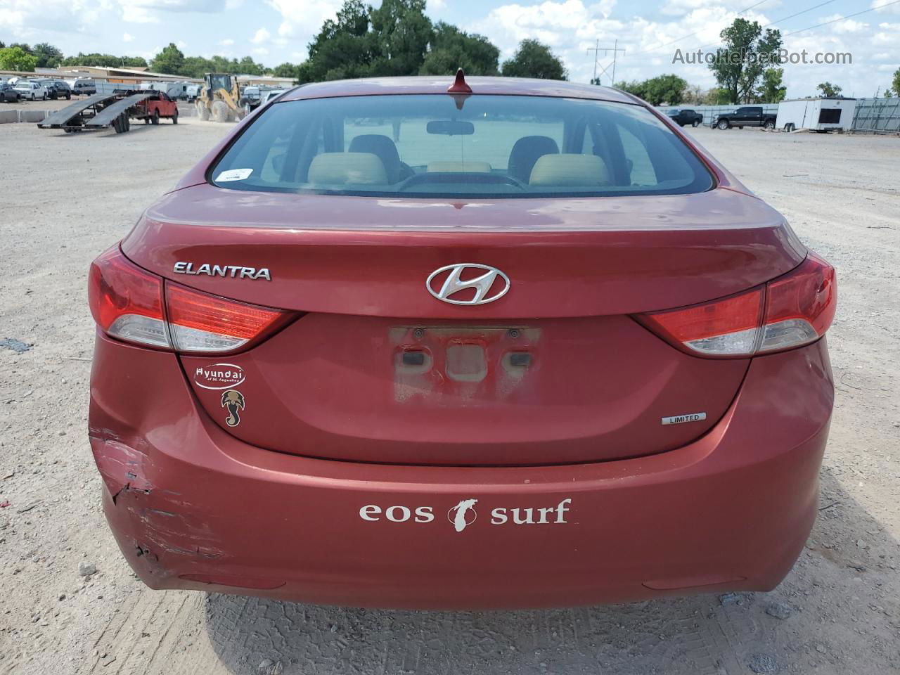 2011 Hyundai Elantra Gls Red vin: KMHDH4AE9BU148327