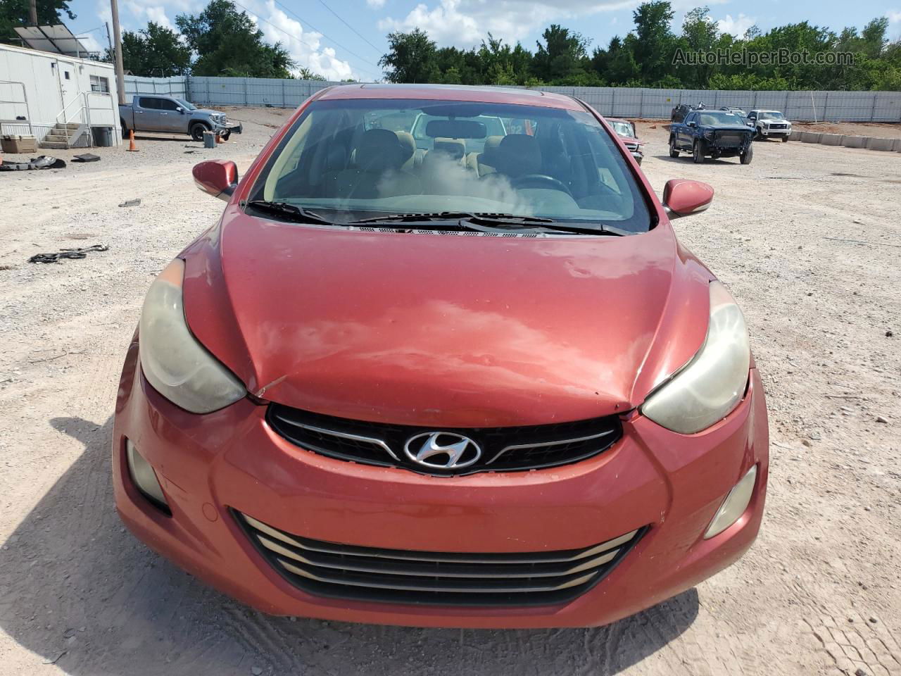 2011 Hyundai Elantra Gls Red vin: KMHDH4AE9BU148327