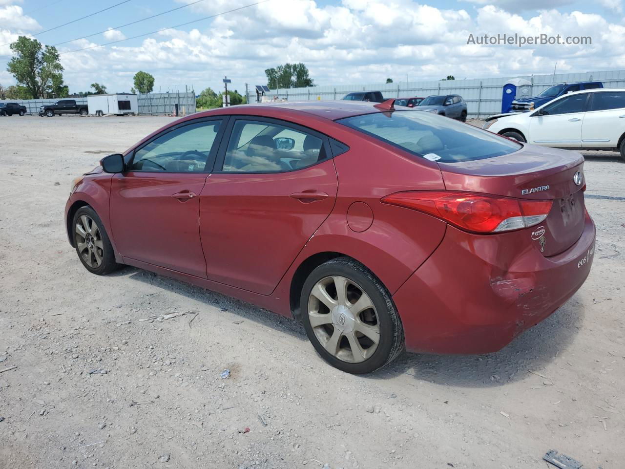 2011 Hyundai Elantra Gls Red vin: KMHDH4AE9BU148327