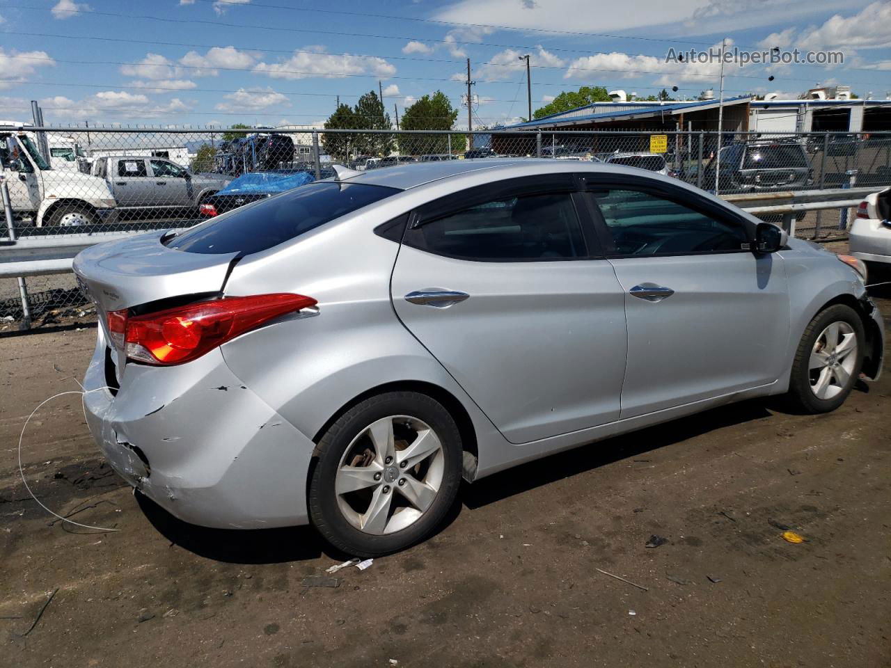 2012 Hyundai Elantra Gls Silver vin: KMHDH4AE9CU208253