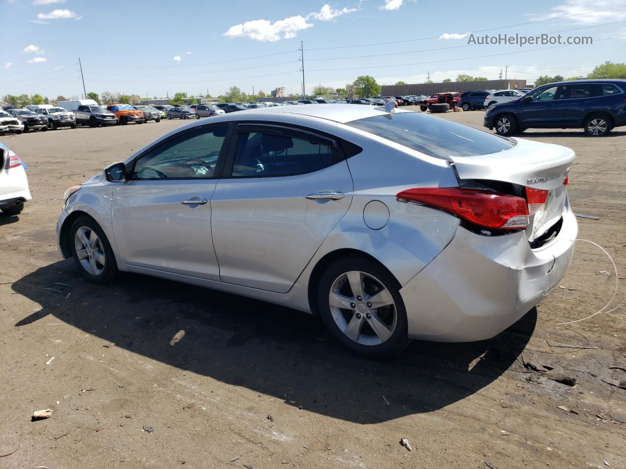 2012 Hyundai Elantra Gls Silver vin: KMHDH4AE9CU208253