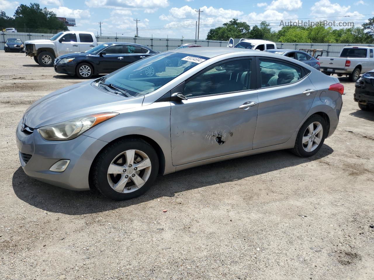 2012 Hyundai Elantra Gls Silver vin: KMHDH4AE9CU306215