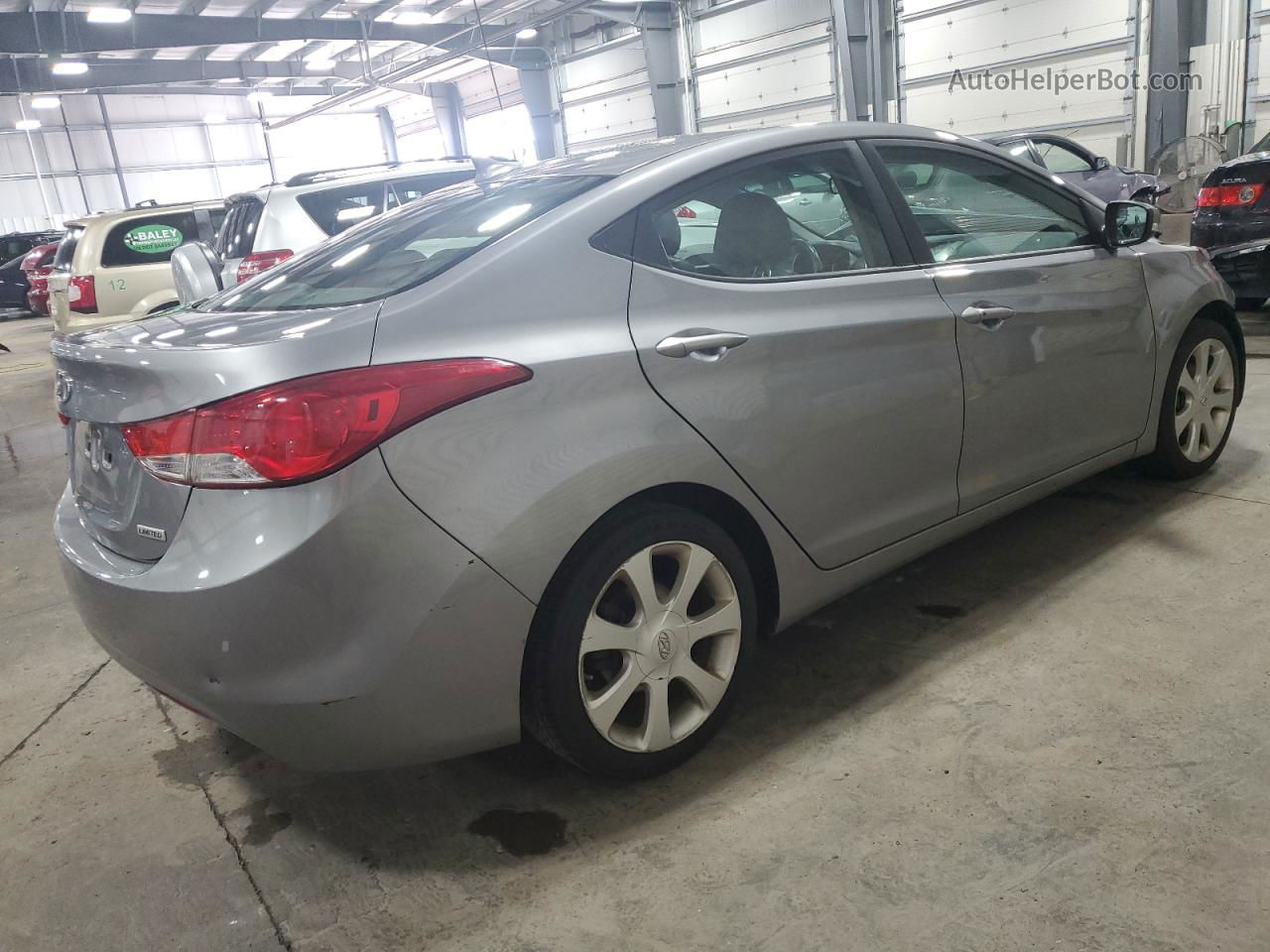 2012 Hyundai Elantra Gls Gray vin: KMHDH4AE9CU315917