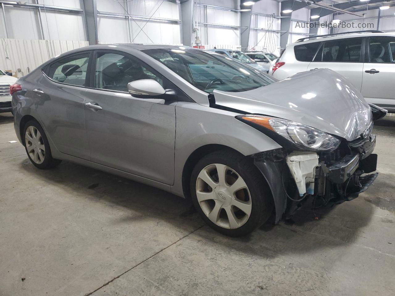 2012 Hyundai Elantra Gls Gray vin: KMHDH4AE9CU315917