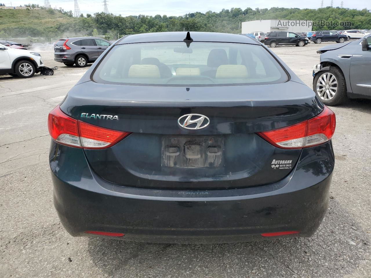 2012 Hyundai Elantra Gls Black vin: KMHDH4AE9CU385594