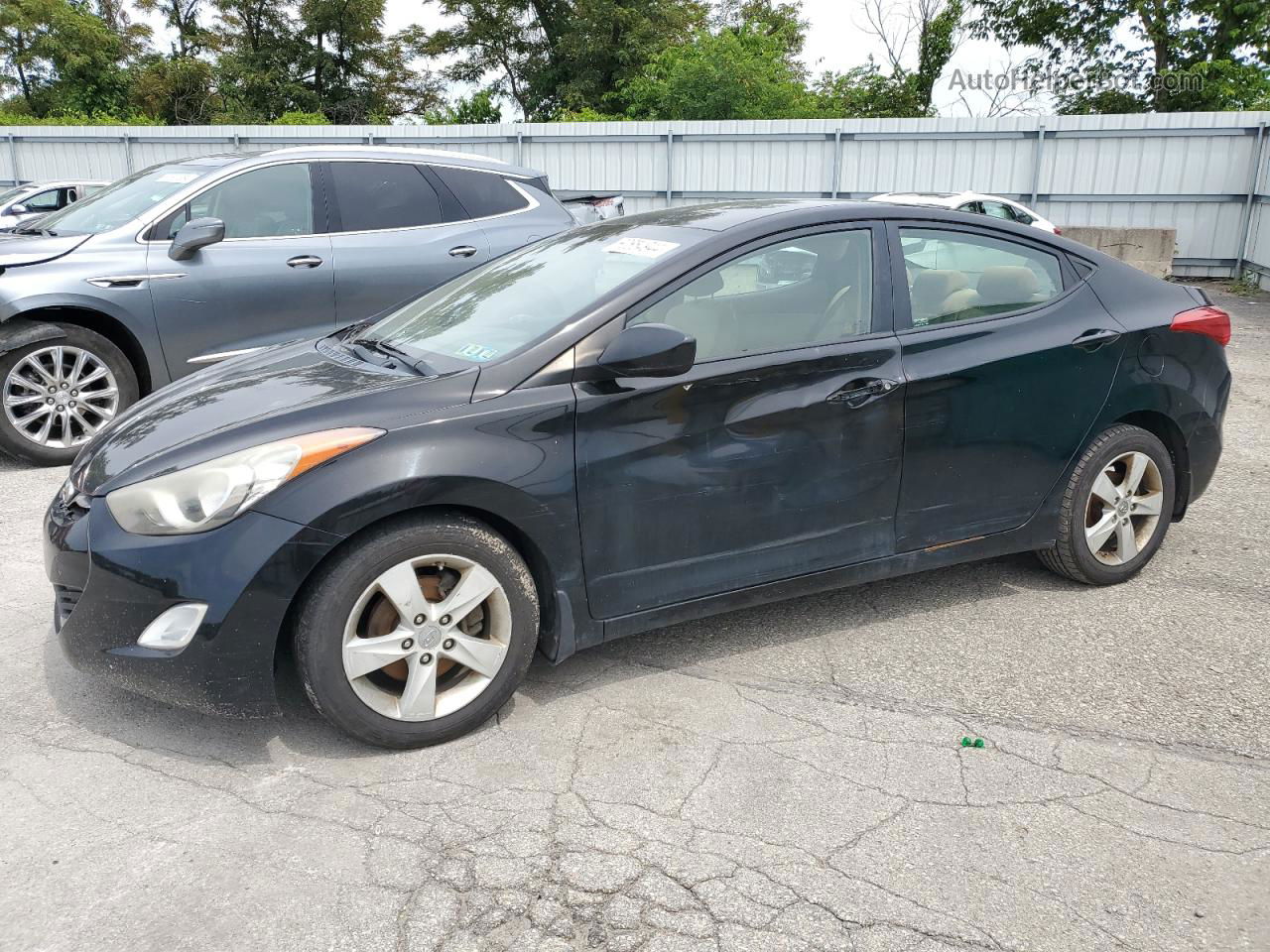 2012 Hyundai Elantra Gls Black vin: KMHDH4AE9CU385594