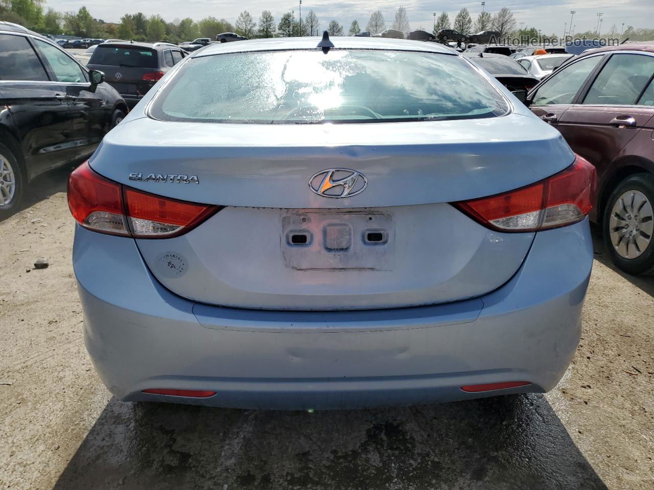 2012 Hyundai Elantra Gls Turquoise vin: KMHDH4AE9CU419615