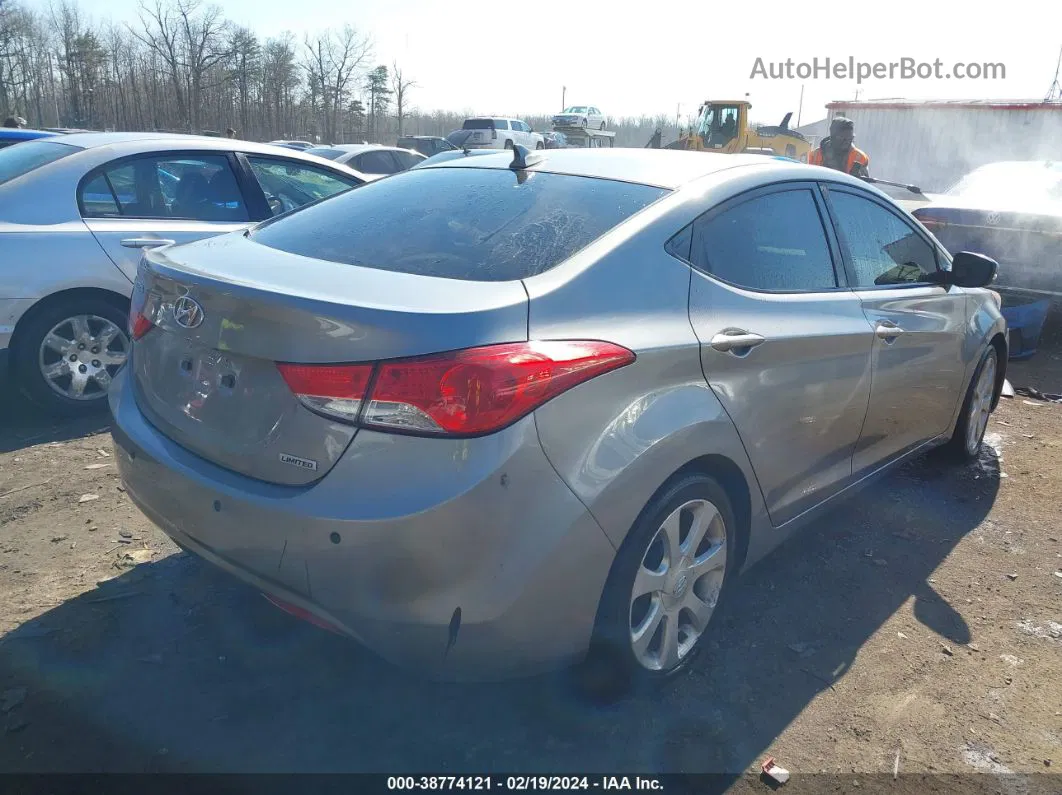 2012 Hyundai Elantra Limited (ulsan Plant) Серебряный vin: KMHDH4AE9CU454140