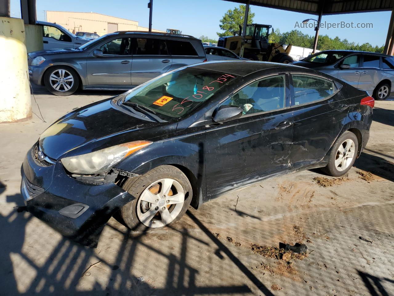 2013 Hyundai Elantra Gls Black vin: KMHDH4AE9DU002724