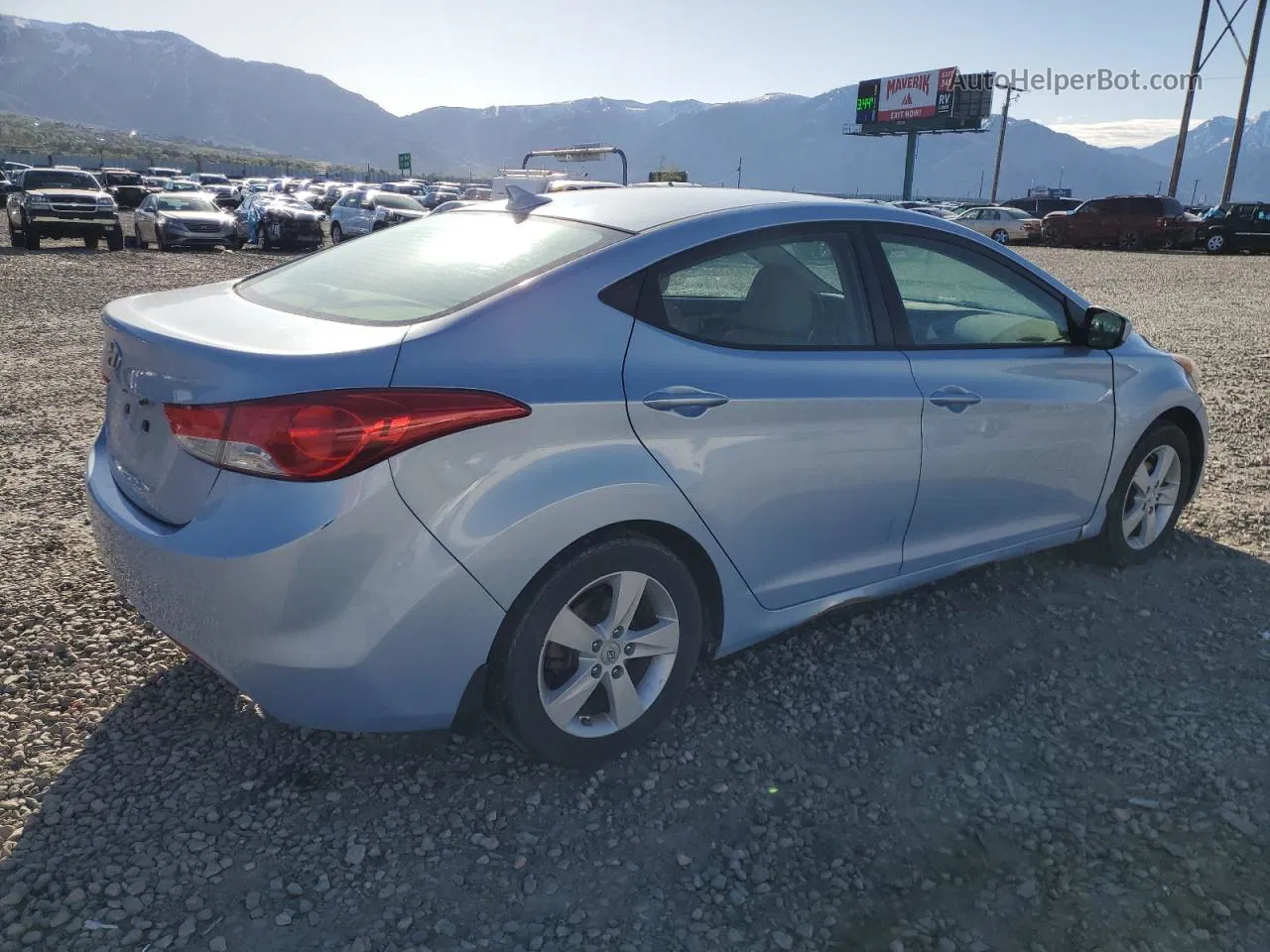 2013 Hyundai Elantra Gls Синий vin: KMHDH4AE9DU541909