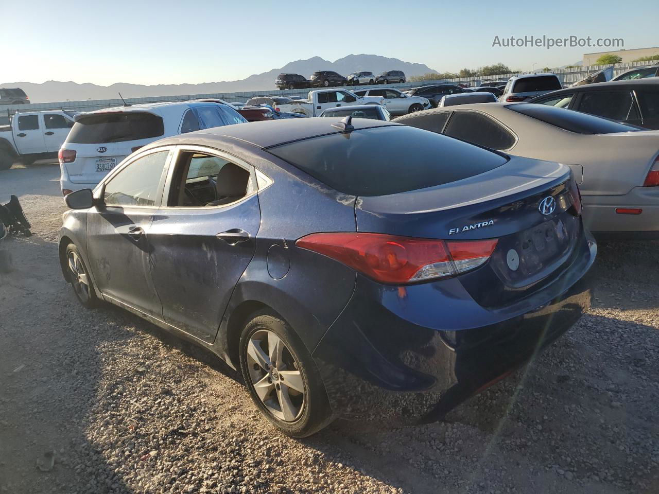 2013 Hyundai Elantra Gls Blue vin: KMHDH4AE9DU810815