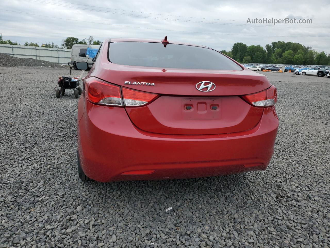 2013 Hyundai Elantra Gls Red vin: KMHDH4AE9DU987395