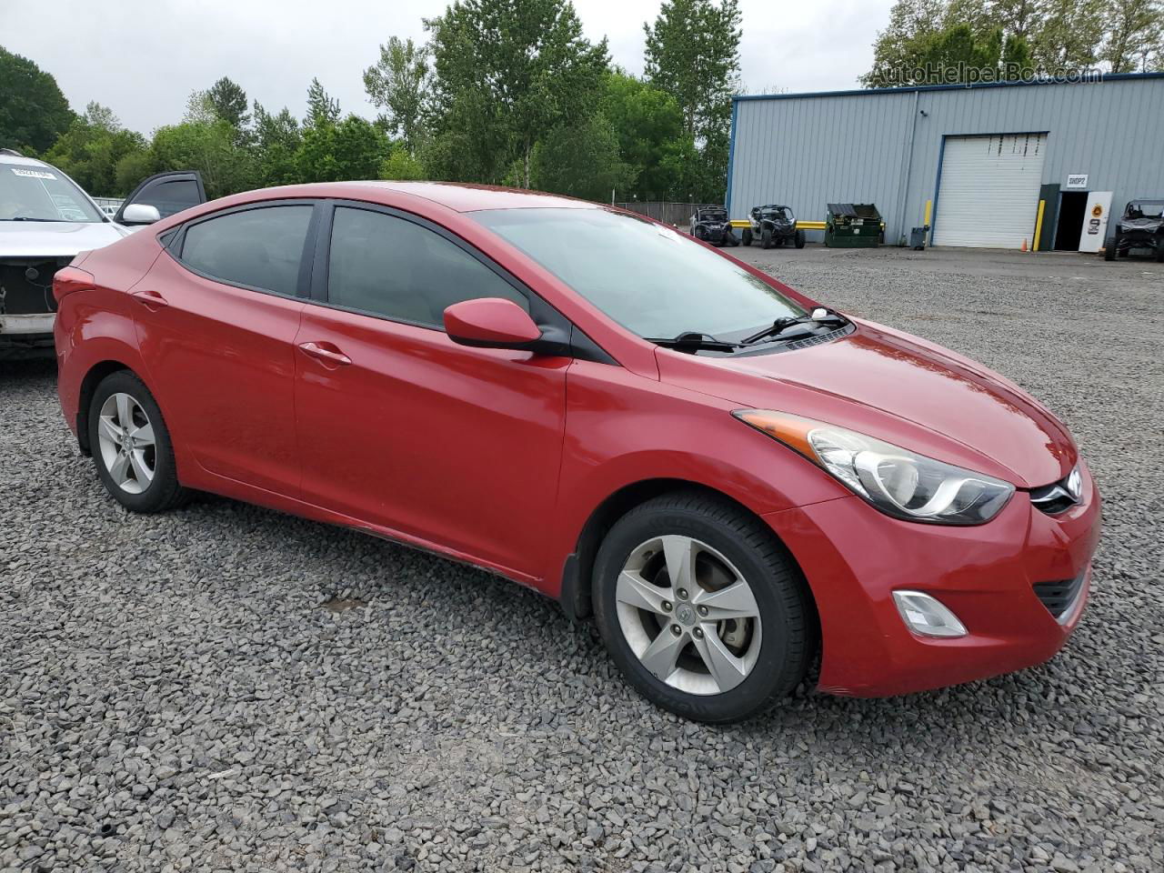 2013 Hyundai Elantra Gls Red vin: KMHDH4AE9DU987395