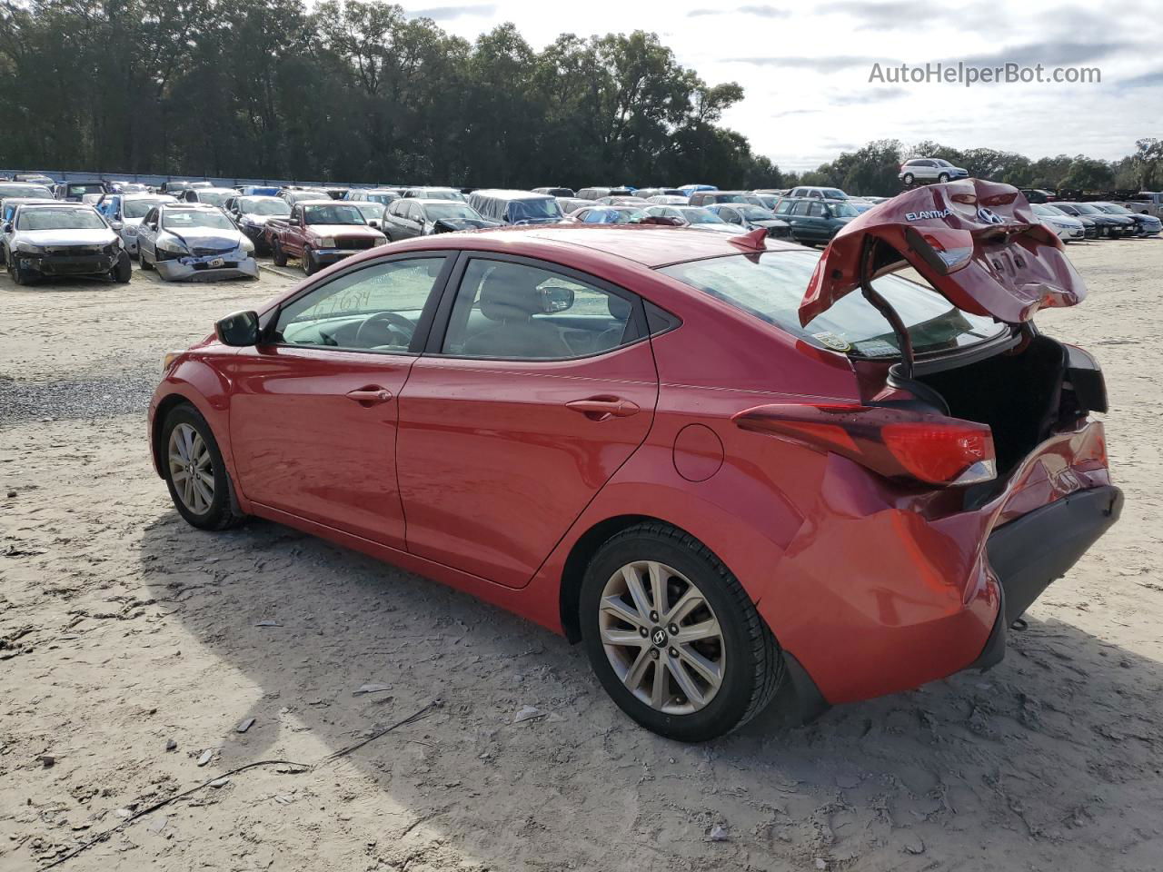 2014 Hyundai Elantra Se Red vin: KMHDH4AE9EU046918