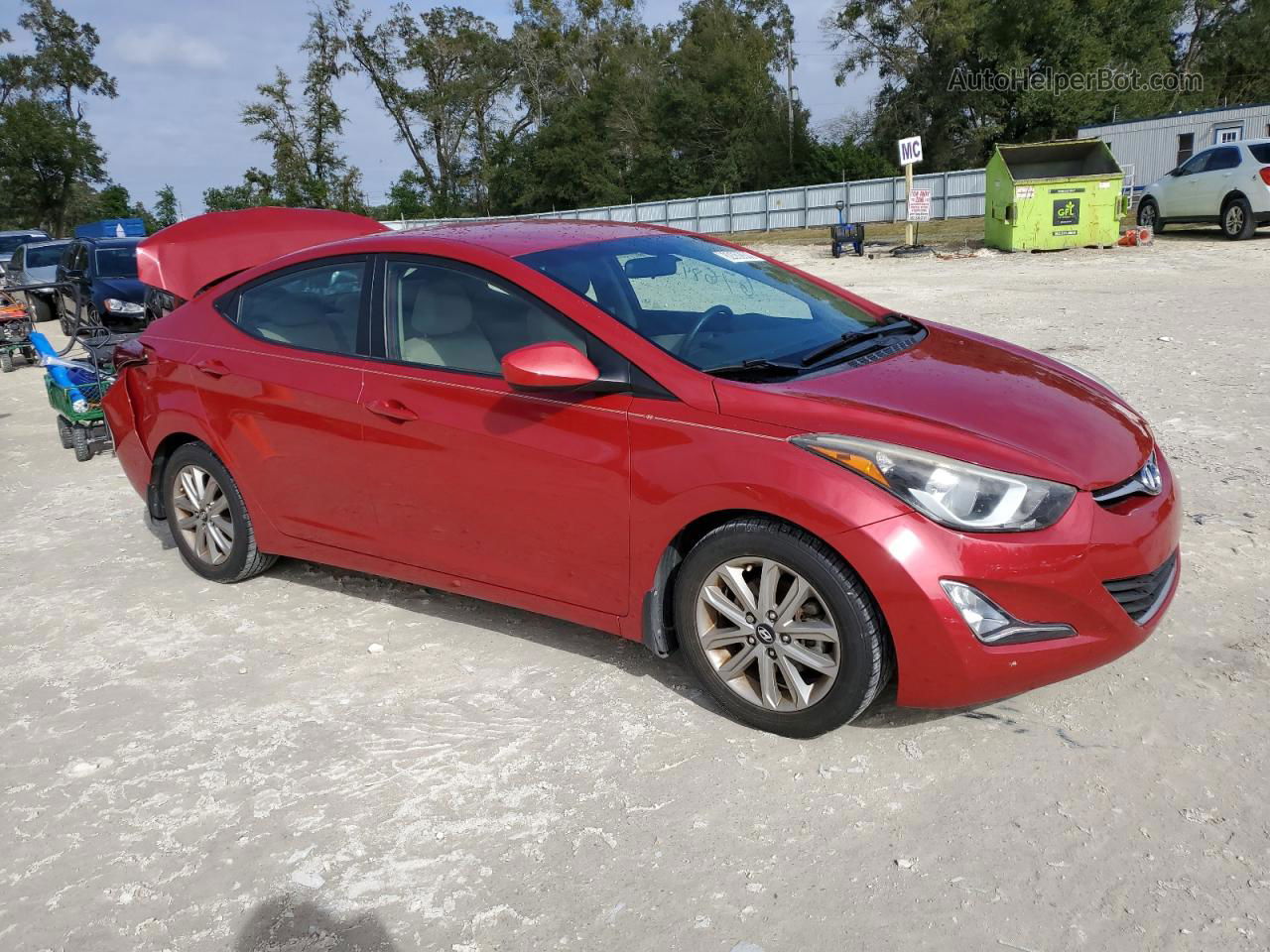 2014 Hyundai Elantra Se Red vin: KMHDH4AE9EU046918