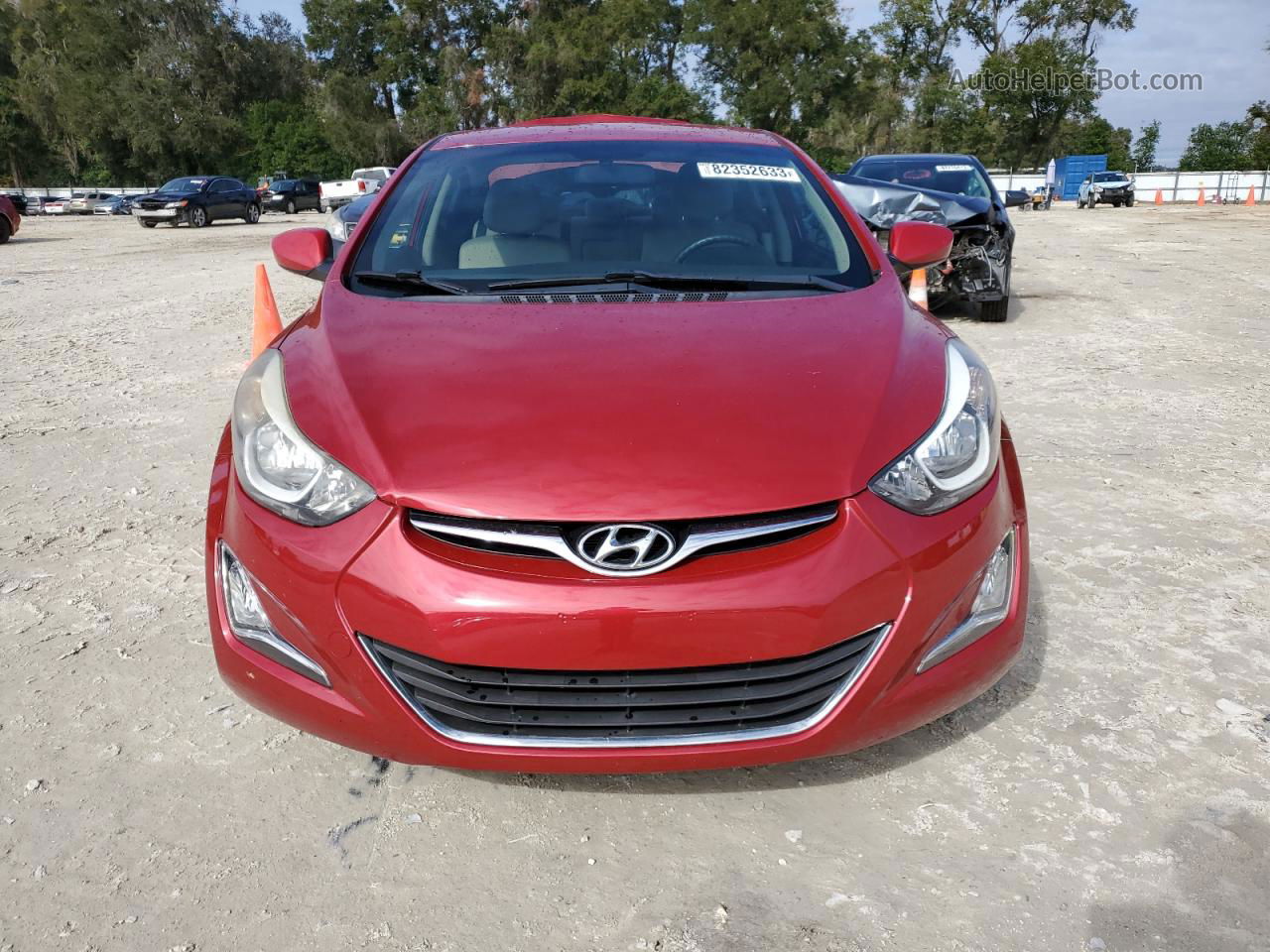 2014 Hyundai Elantra Se Red vin: KMHDH4AE9EU046918