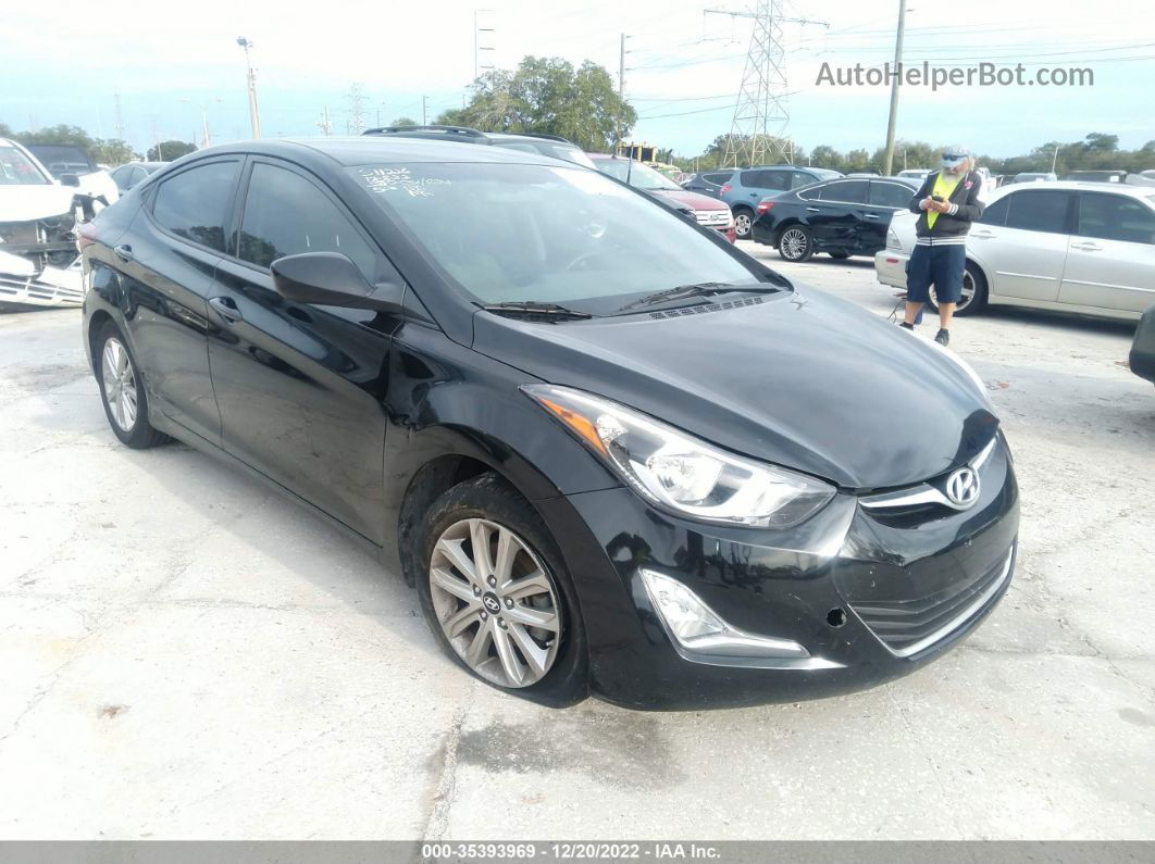 2014 Hyundai Elantra Se Черный vin: KMHDH4AE9EU066456