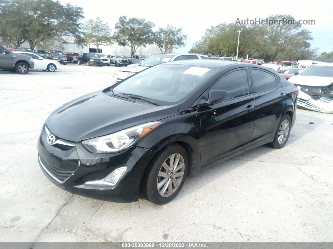 2014 Hyundai Elantra Se Черный vin: KMHDH4AE9EU066456