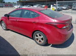 2014 Hyundai Elantra Se Red vin: KMHDH4AE9EU168114