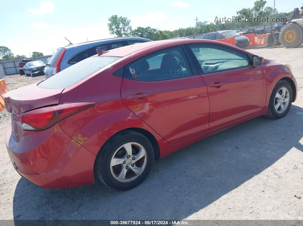 2014 Hyundai Elantra Se Red vin: KMHDH4AE9EU168114