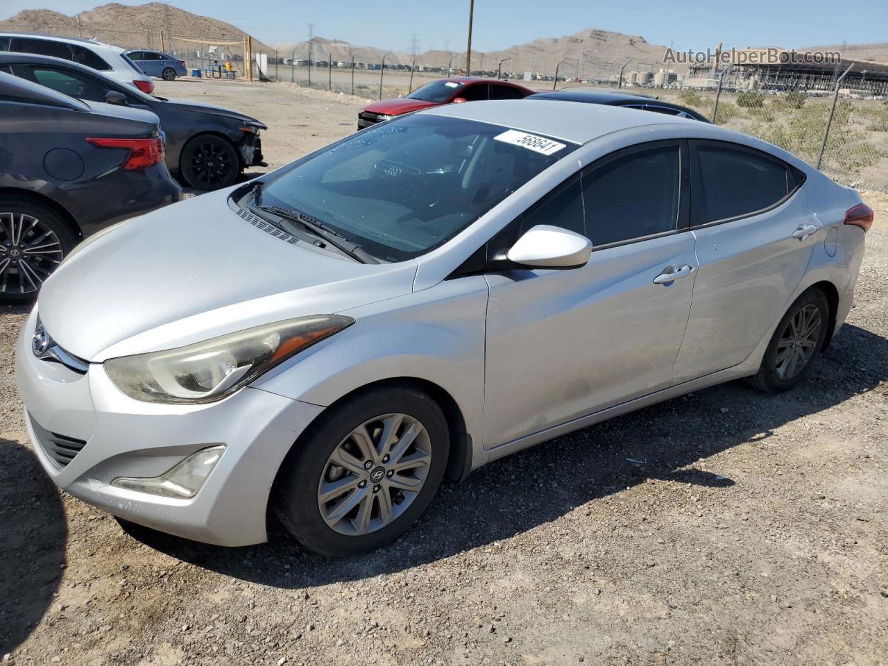 2014 Hyundai Elantra Se Silver vin: KMHDH4AE9EU174009