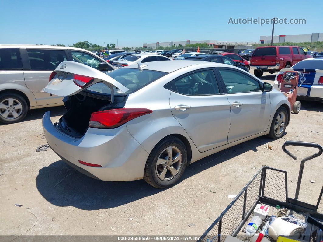 2014 Hyundai Elantra Se Silver vin: KMHDH4AE9EU187505