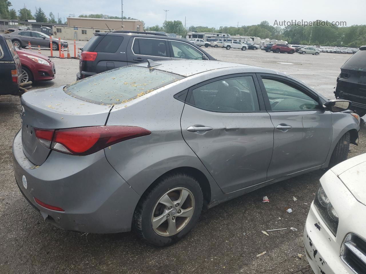 2014 Hyundai Elantra Se Gray vin: KMHDH4AE9EU198245