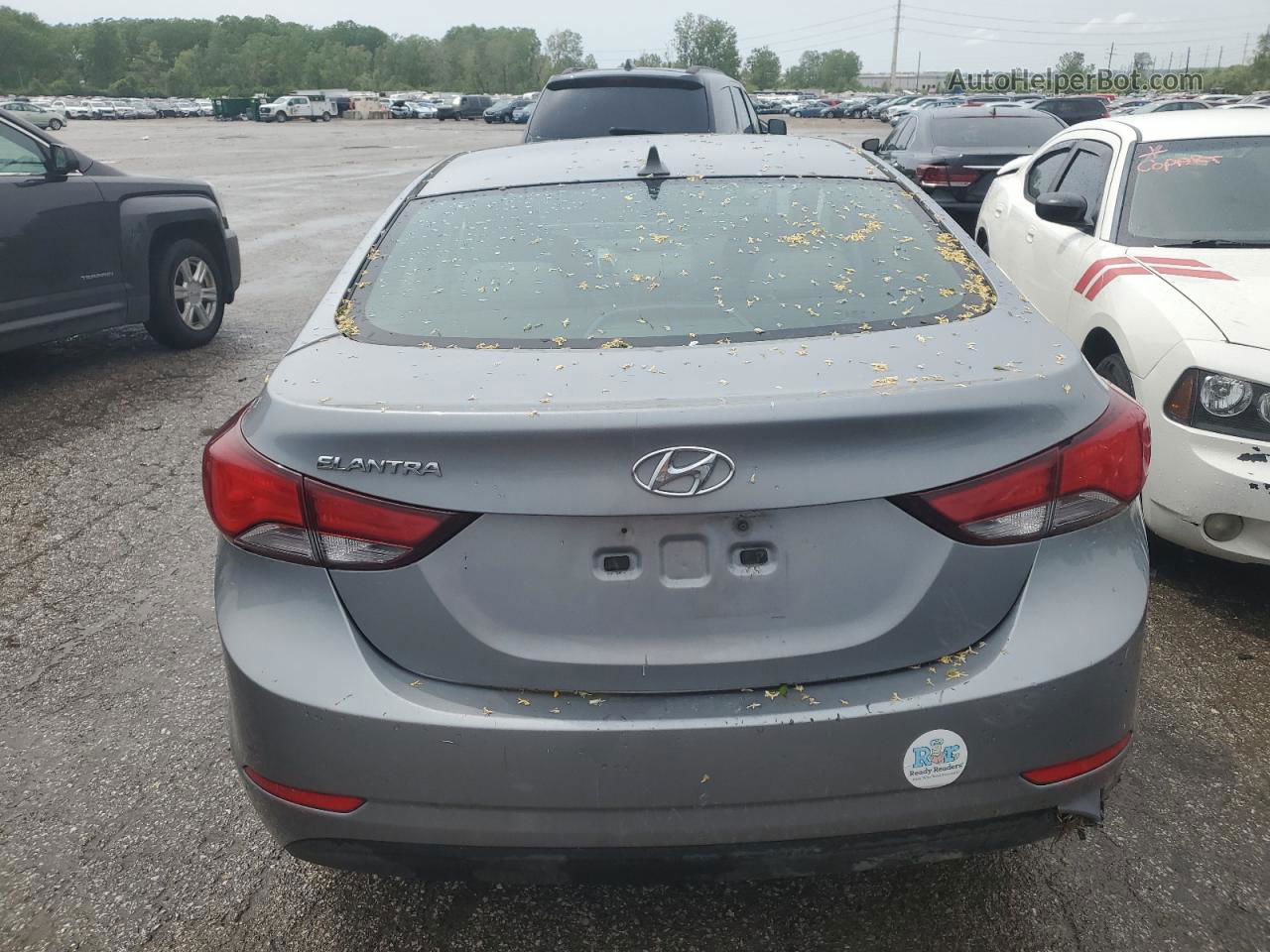 2014 Hyundai Elantra Se Gray vin: KMHDH4AE9EU198245