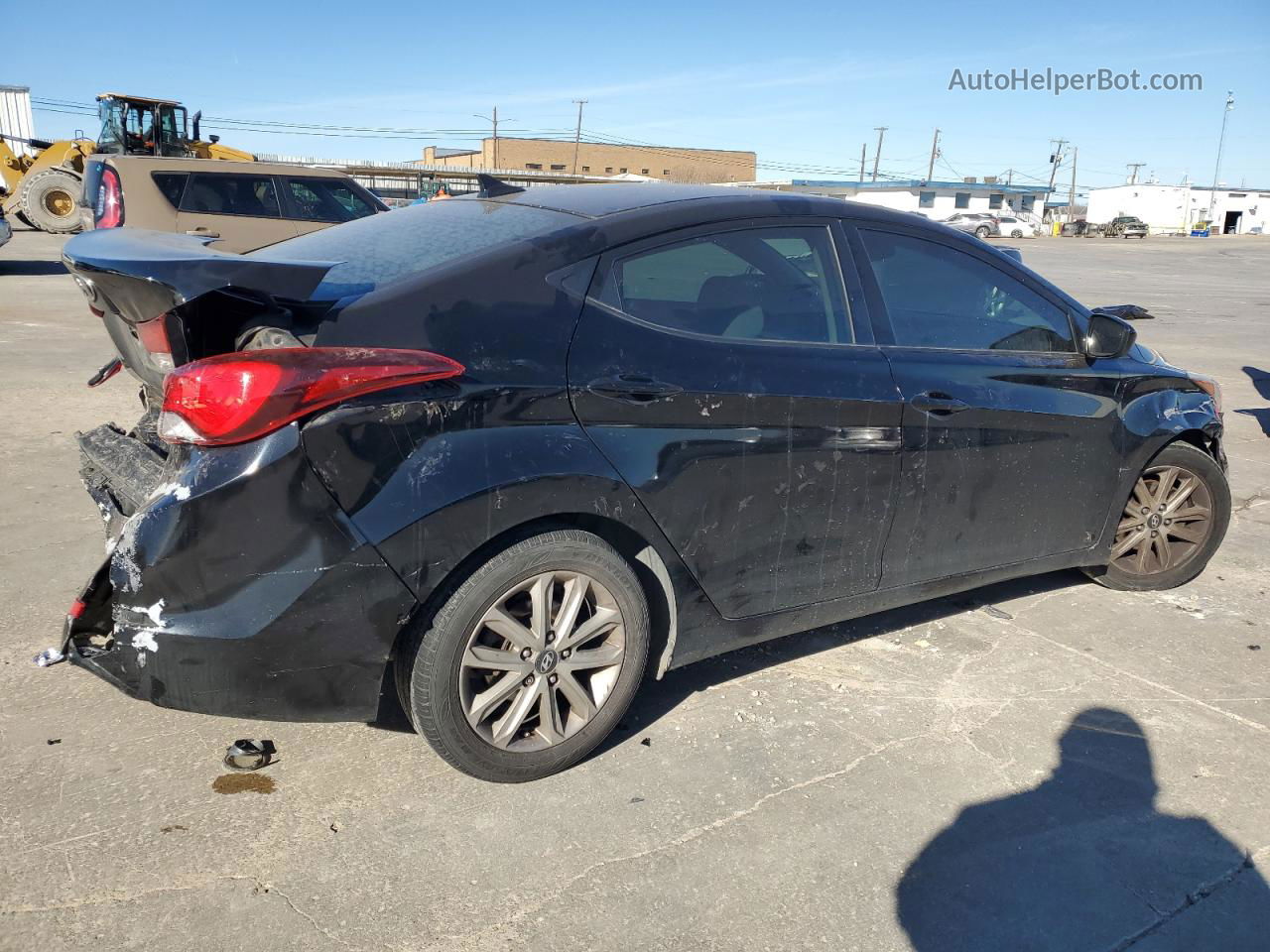 2014 Hyundai Elantra Se Черный vin: KMHDH4AE9EU210605