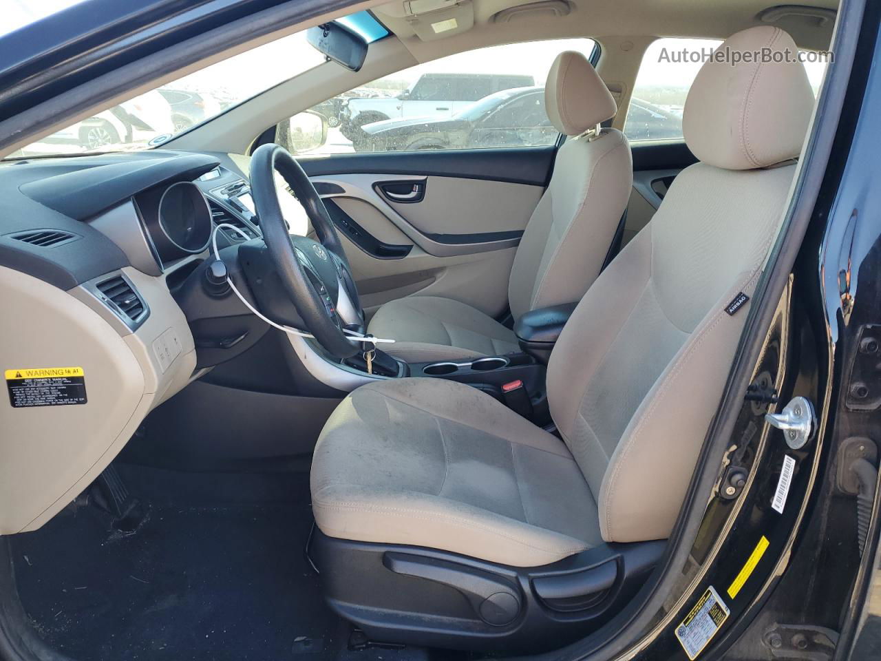 2014 Hyundai Elantra Se Черный vin: KMHDH4AE9EU210605