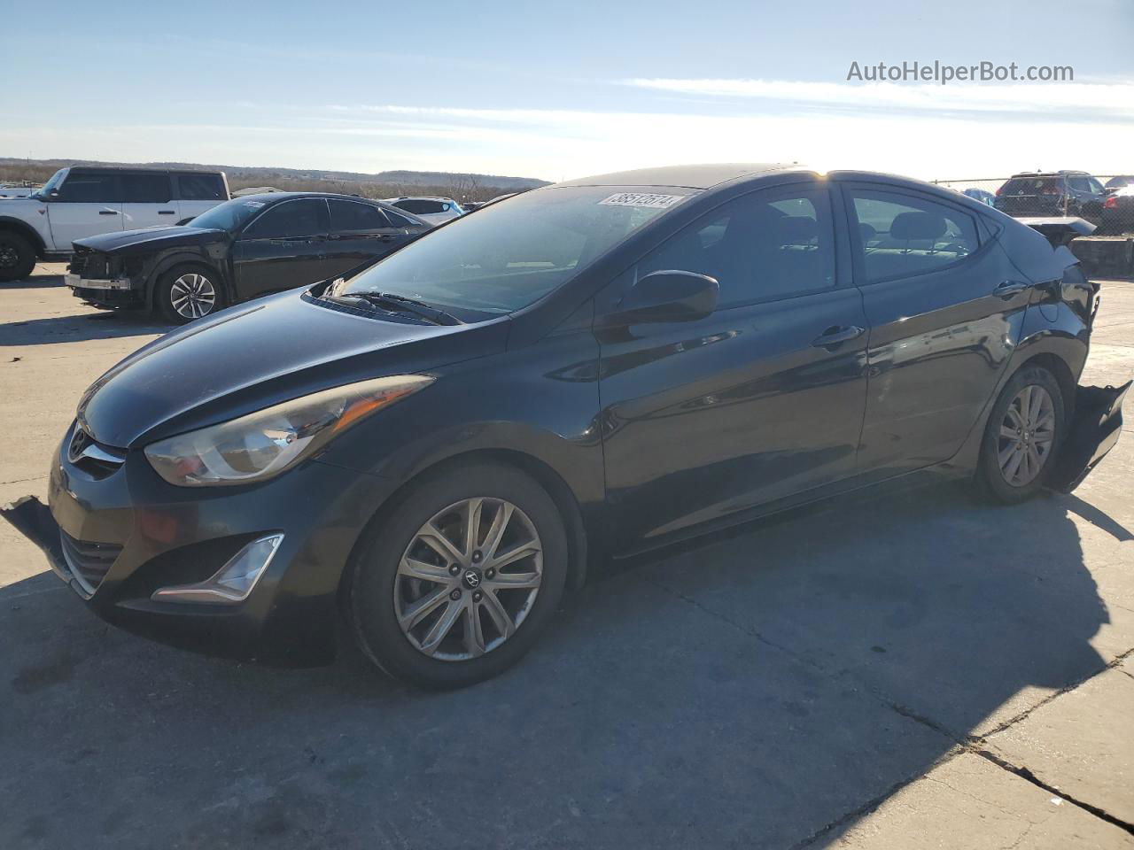 2014 Hyundai Elantra Se Black vin: KMHDH4AE9EU210605