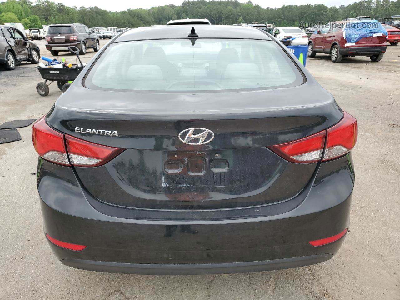 2015 Hyundai Elantra Se Черный vin: KMHDH4AE9FU420946