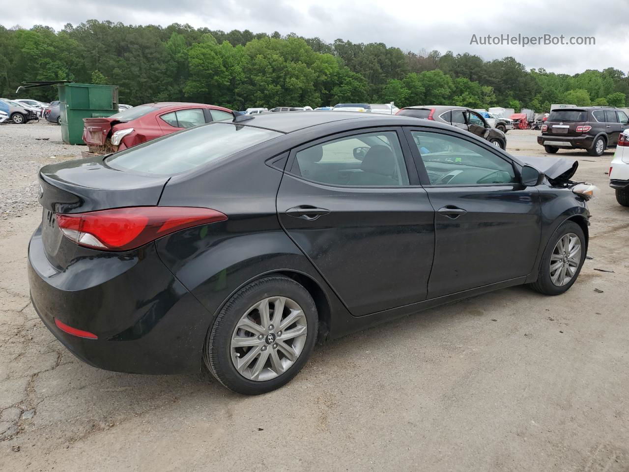 2015 Hyundai Elantra Se Черный vin: KMHDH4AE9FU420946