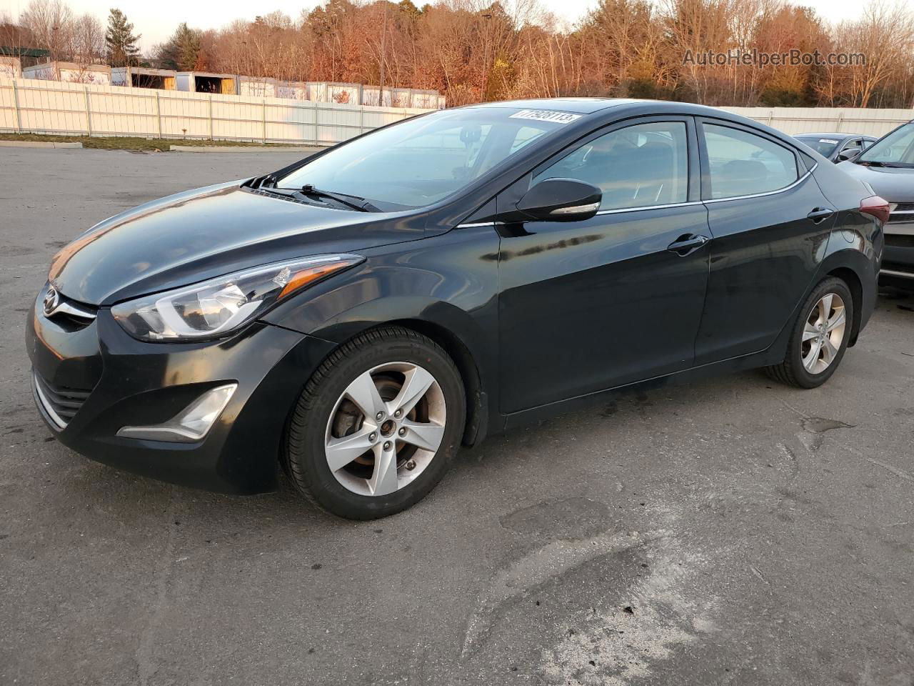 2016 Hyundai Elantra Se Черный vin: KMHDH4AE9GU490979