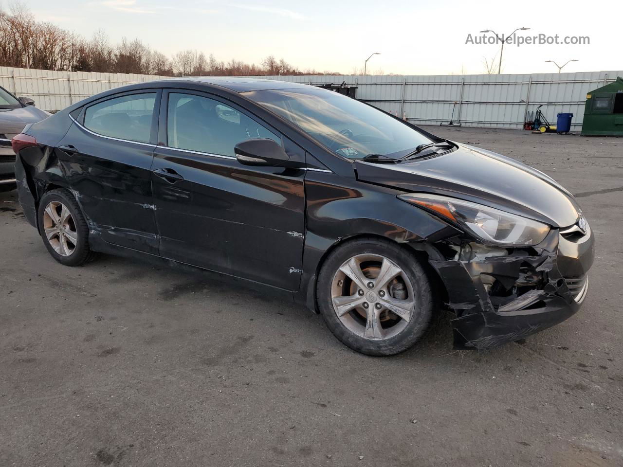 2016 Hyundai Elantra Se Черный vin: KMHDH4AE9GU490979