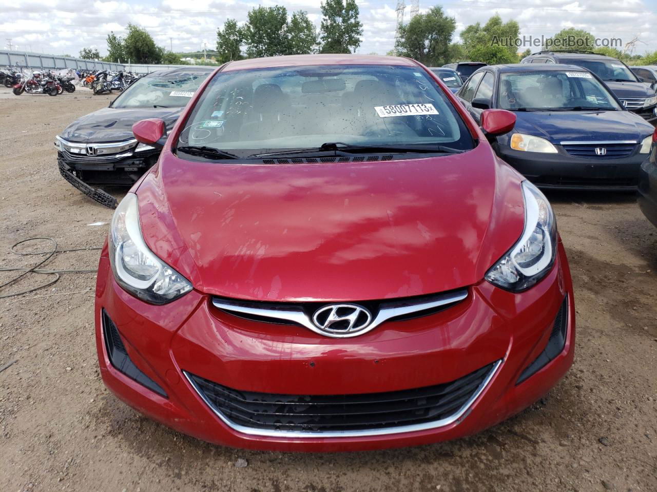 2016 Hyundai Elantra Se Красный vin: KMHDH4AE9GU518005