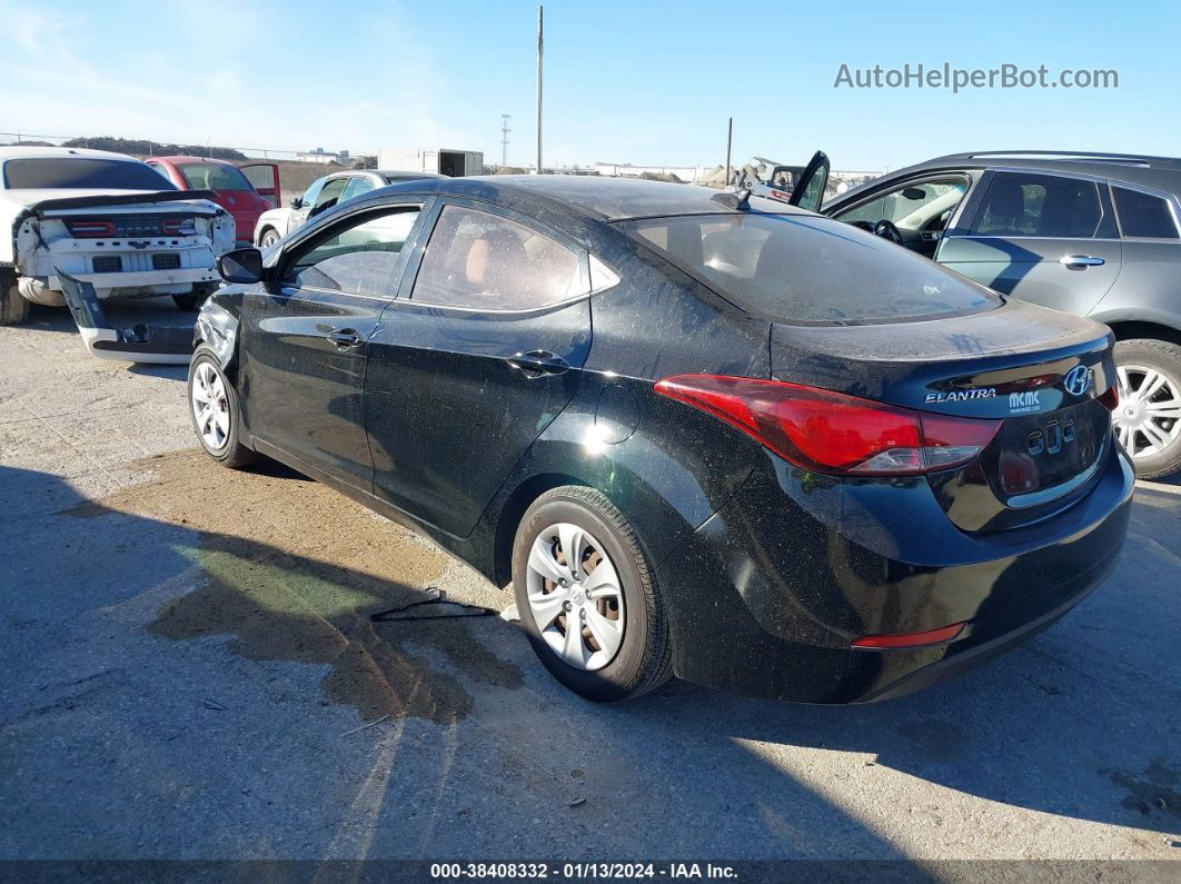 2016 Hyundai Elantra Se Черный vin: KMHDH4AE9GU545429