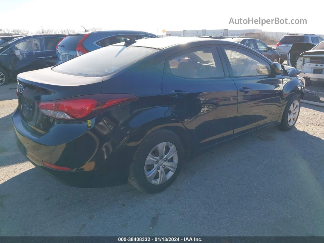 2016 Hyundai Elantra Se Black vin: KMHDH4AE9GU545429