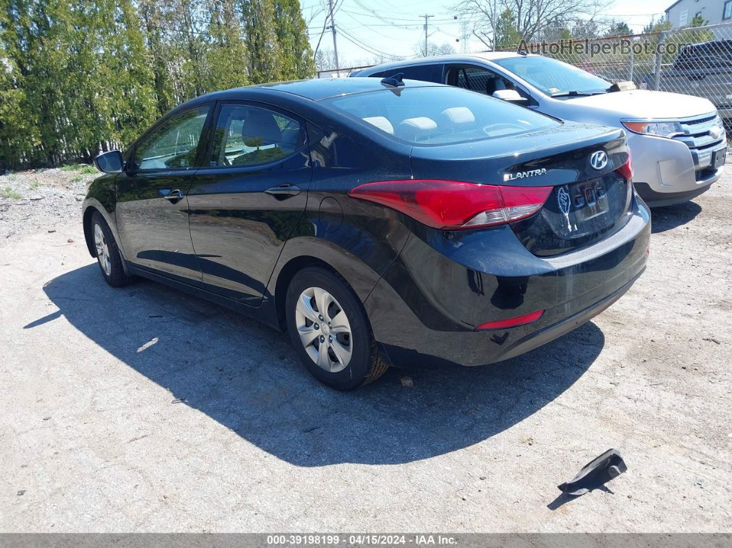 2016 Hyundai Elantra Se Black vin: KMHDH4AE9GU573778