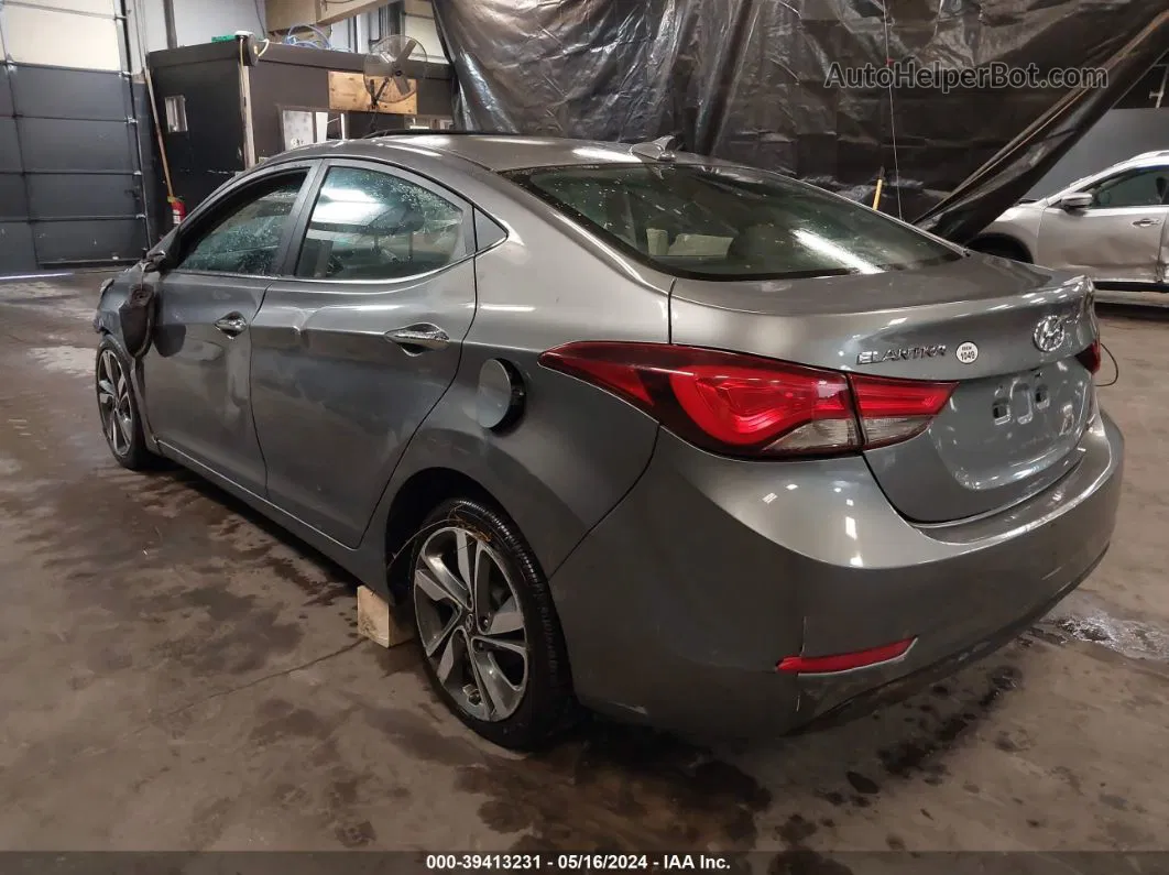 2016 Hyundai Elantra Limited Gray vin: KMHDH4AE9GU597871