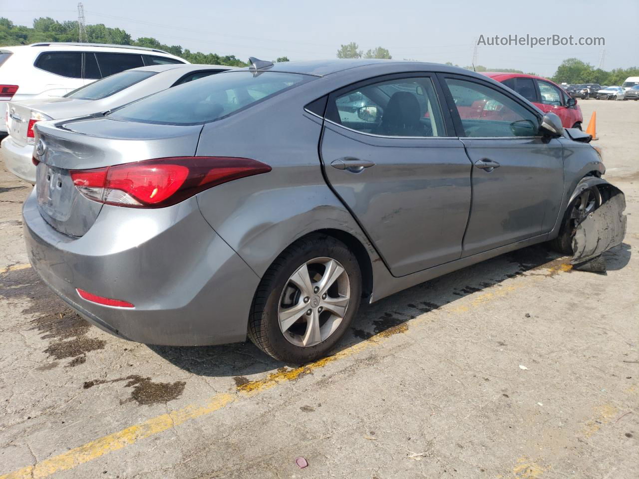 2016 Hyundai Elantra Se Gray vin: KMHDH4AE9GU628830