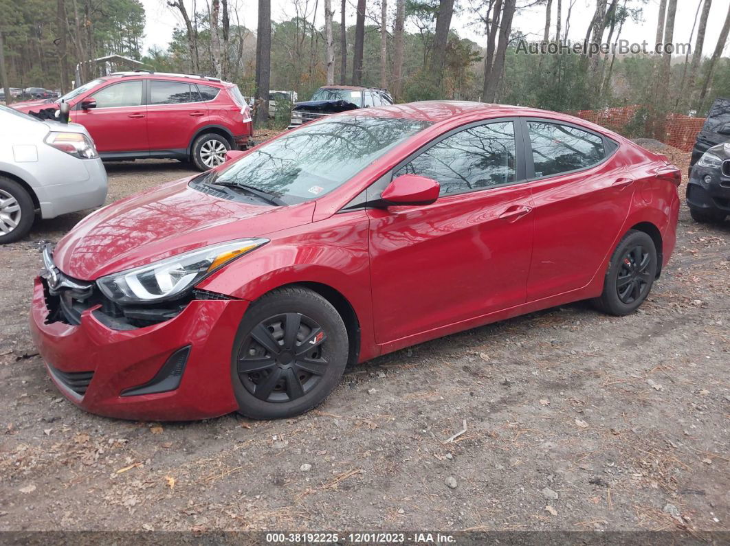 2016 Hyundai Elantra Se Red vin: KMHDH4AE9GU656644